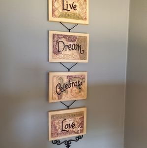 Home Interiors 4 piece wall plaques